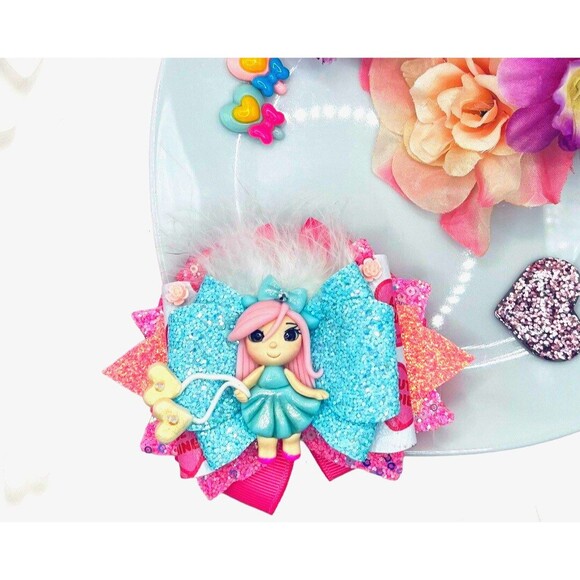 Love Doll Clay Hair Bow Clips for Girl and Baby - Picture 4 of 4